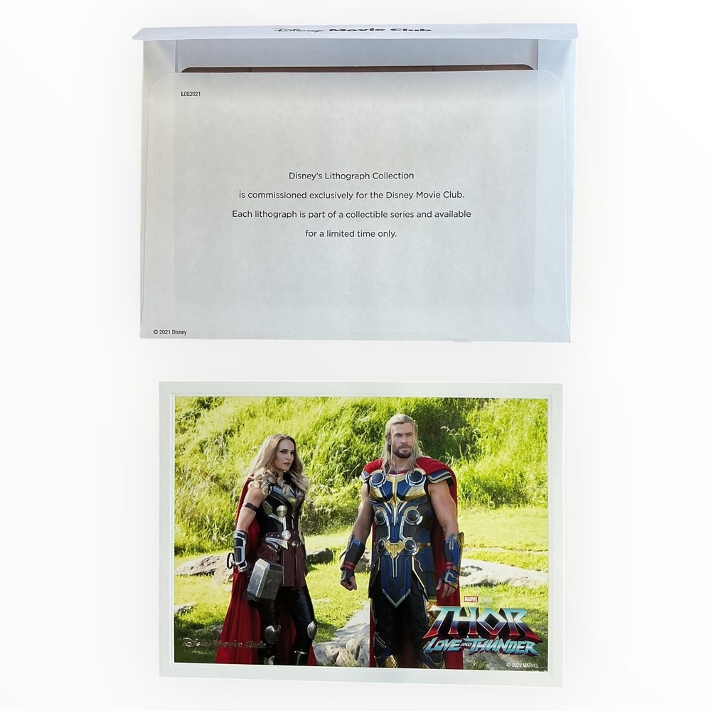 Disney Movie Club Exclusive Marvel‎ Thor Love and Thunder Lithograph 2021 New